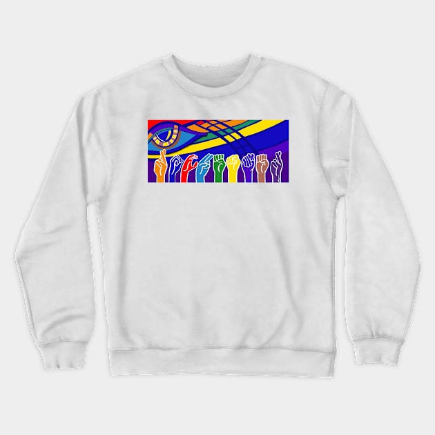 Rochester ASL Crewneck Sweatshirt by Laurie Rose Art Studio